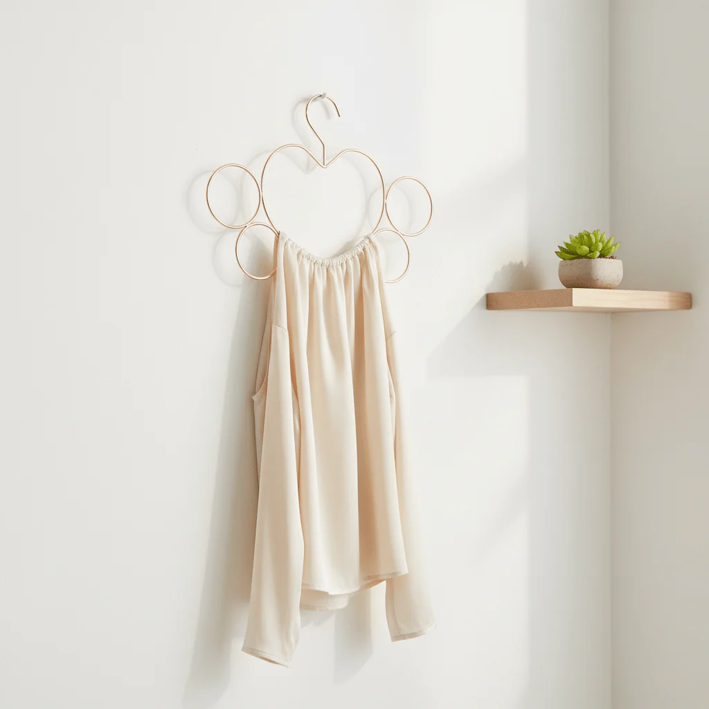AKDC Metal Cloth Hanger 26cm*24cm, Heart Design, Rose Gold - Image 2