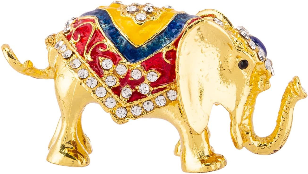 AKDC Metal Elephant D‚cor Box 8Cm X 4Cm X 5Cm Golden - Image 3