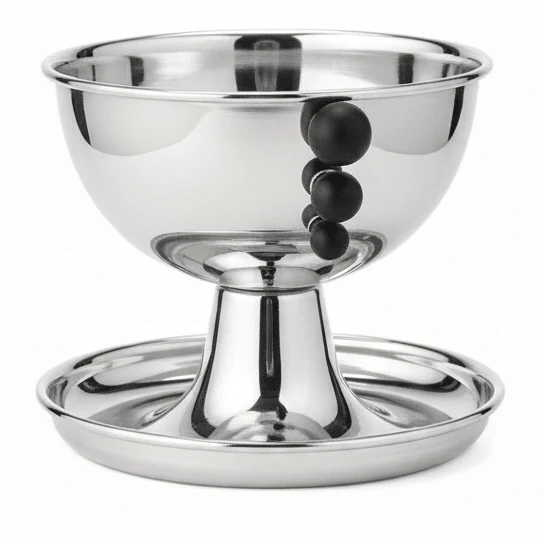 AKDC metal footed silver candy bowl decorative serving dish luxury table display 15*15cm