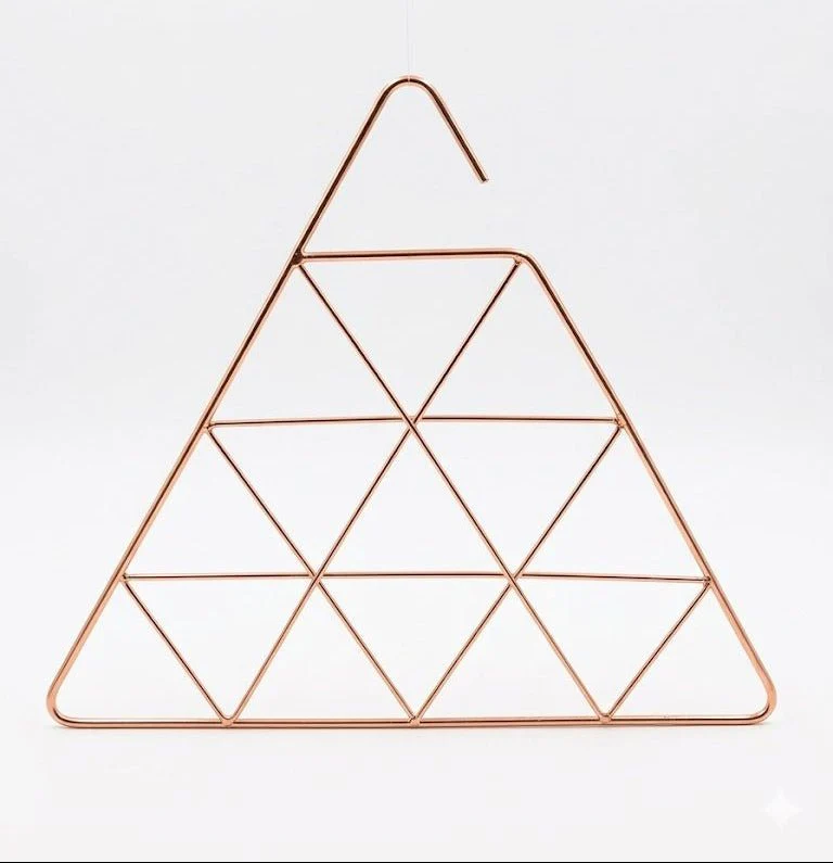 AKDC Metal Hanger 39.5cm, Triangle Shape, Rose Gold