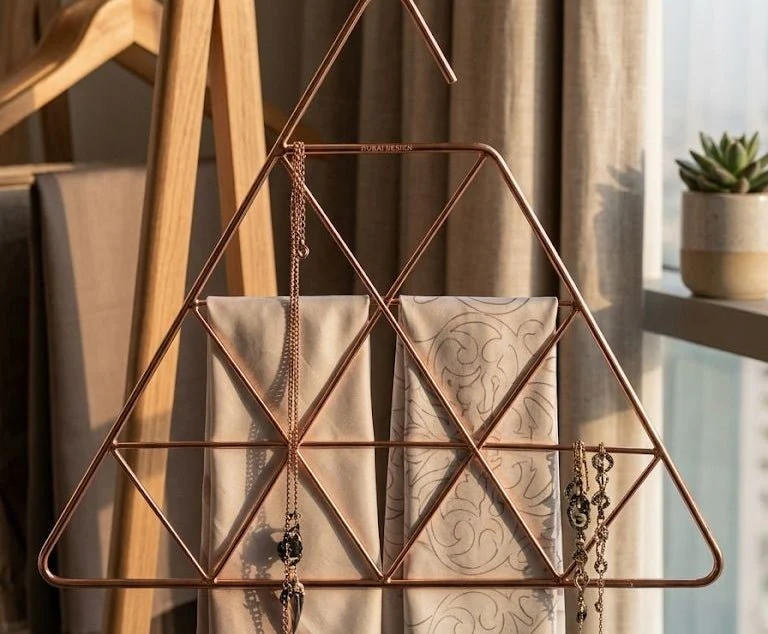 AKDC Metal Hanger 39.5cm, Triangle Shape, Rose Gold - Image 2