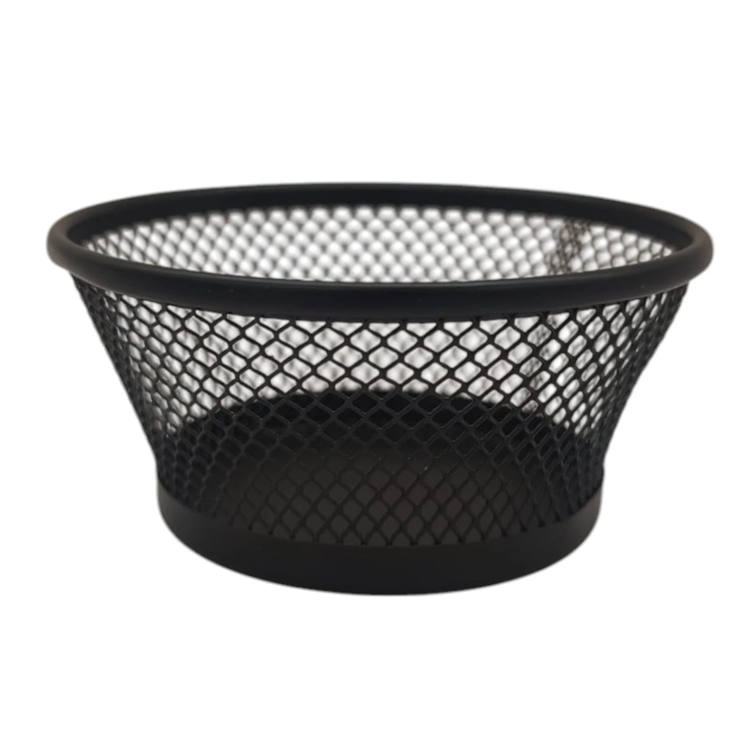AKDC Metal Mesh Desk Organizer Holder, Size (11X5X8Cm), Bowl Shape-Black Color