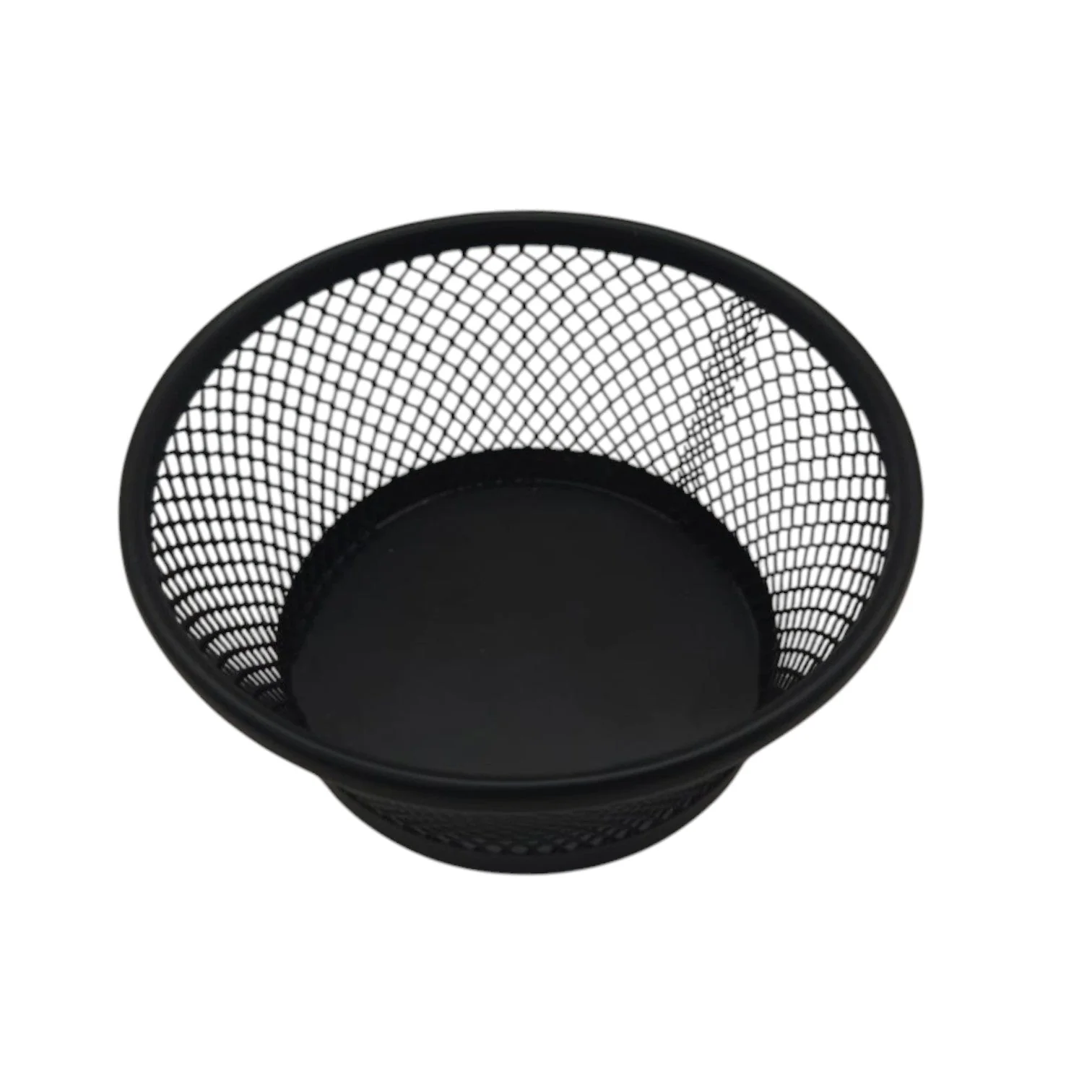 AKDC Metal Mesh Desk Organizer Holder, Size (11X5X8Cm), Bowl Shape-Black Color - Image 2