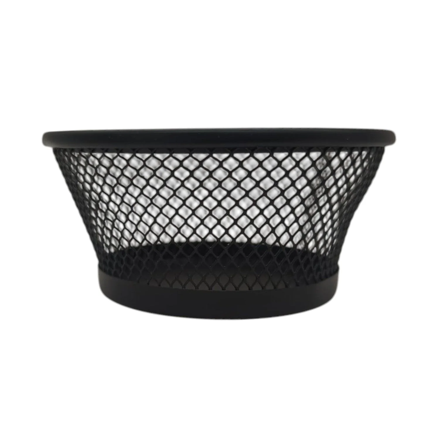 AKDC Metal Mesh Desk Organizer Holder, Size (11X5X8Cm), Bowl Shape-Black Color - Image 3