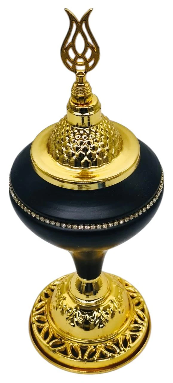 AKDC Metal Sugar Pot 28cm*7cm, Black/Gold - Image 4