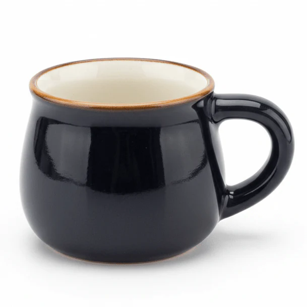 AKDC Mini Black Ceramic Espresso Mug for Coffee Shots, Espresso & Tea – 50ml
