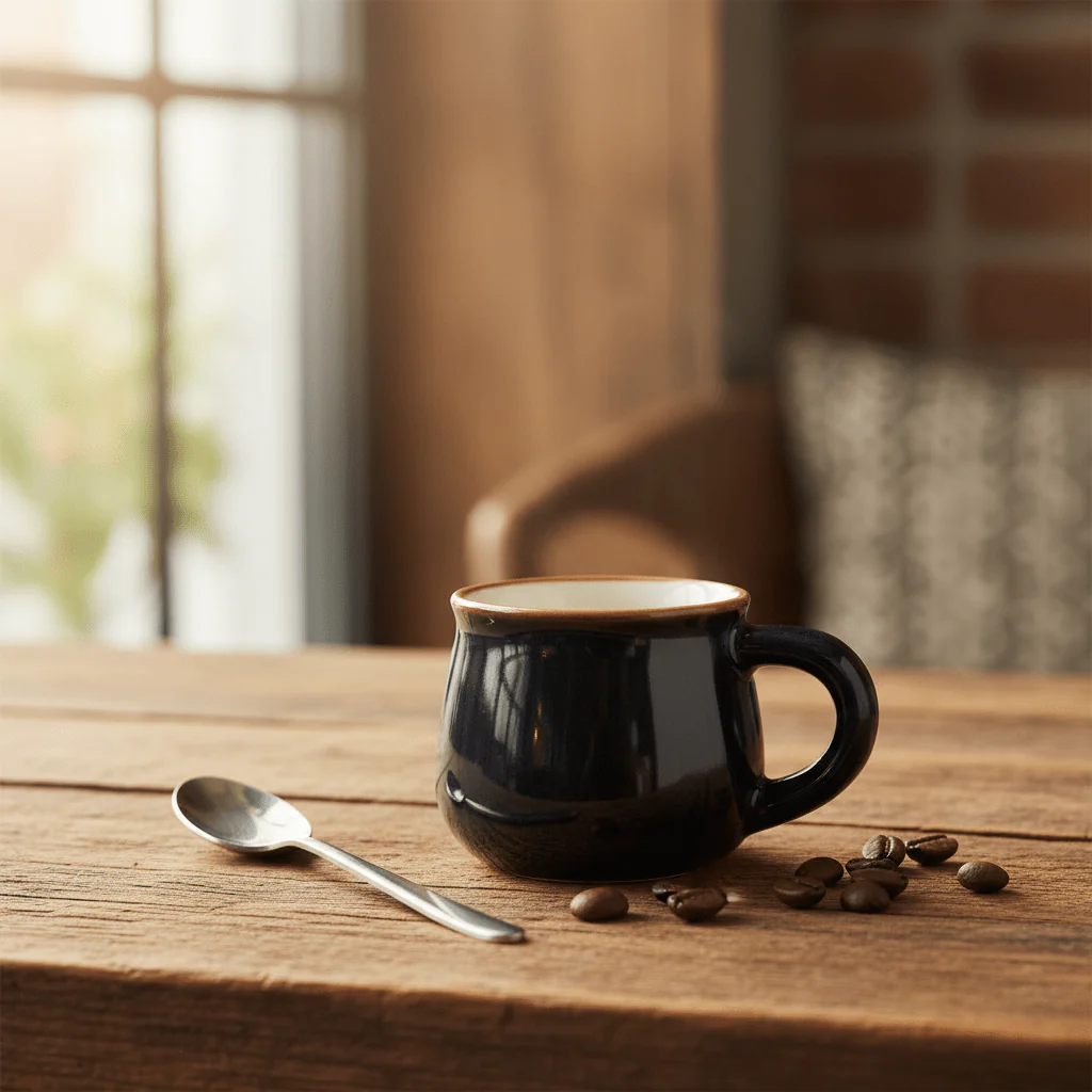 AKDC Mini Black Ceramic Espresso Mug for Coffee Shots, Espresso & Tea – 50ml - Image 2