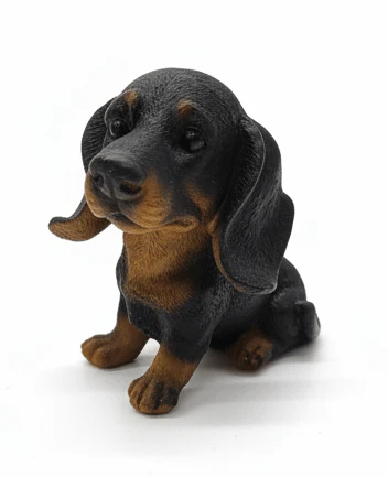 AKDC Mini Polyresin  Dog Figurine – Modern Black Decorative Accent for Desk, Shelf & Display, 5 cm