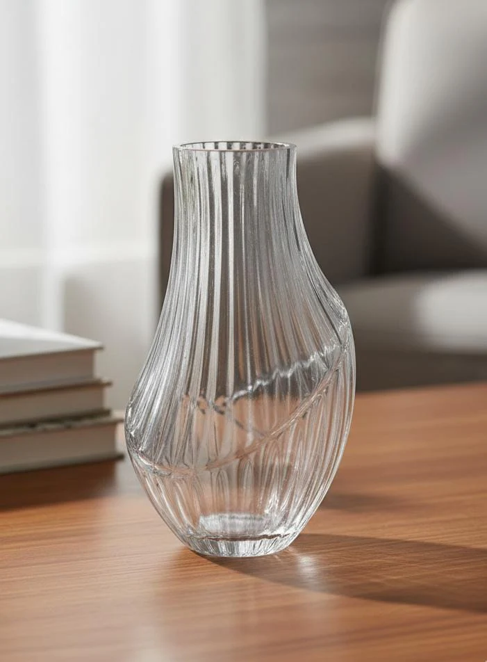 AKDC Mini Transparent Glass Vase – 16 cm Small Tabletop Flower Holder - Image 2