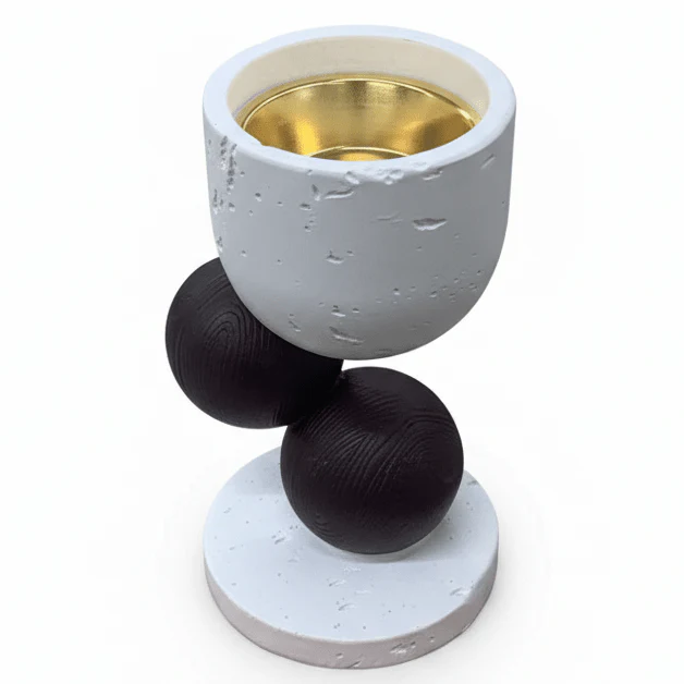 AKDC Mini White Ceramic Cylindrical Incense Burner – Compact, Decorative Aromatherapy Piece for Small Spaces – 12.5 cm