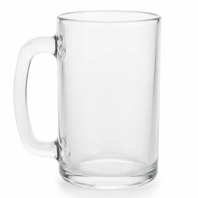 AKDC Minimalist Clear Glass Beer Mug Heavy Duty Durable Design for Home & Parties – 400 ml