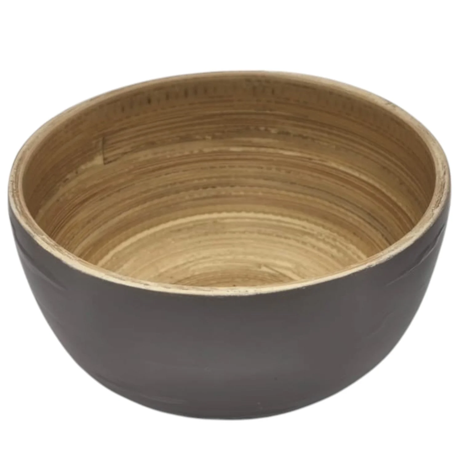 AKDC Modern Bamboo  Round Serving Bowl-12cmX6cm-CadetBlue&Bamboo - Image 2