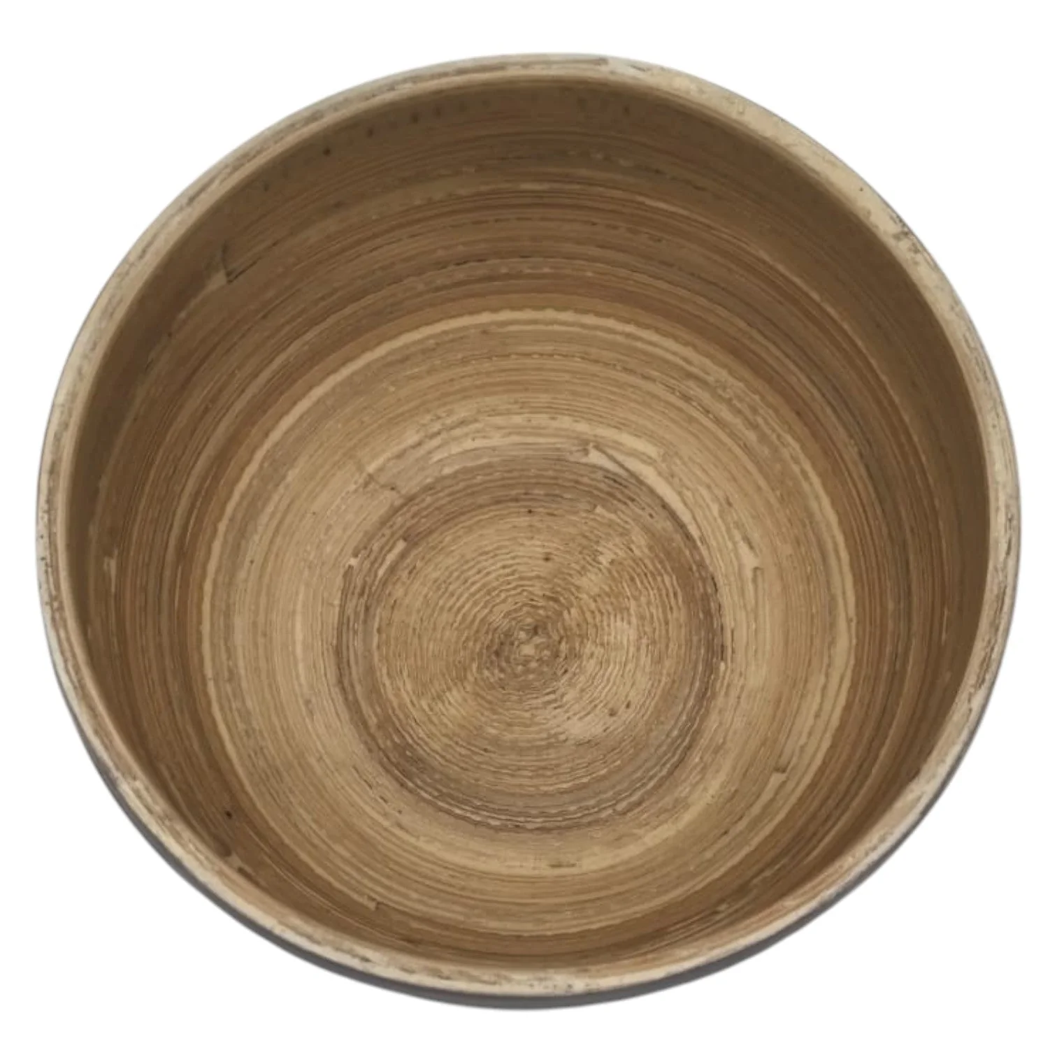 AKDC Modern Bamboo  Round Serving Bowl-12cmX6cm-CadetBlue&Bamboo - Image 3