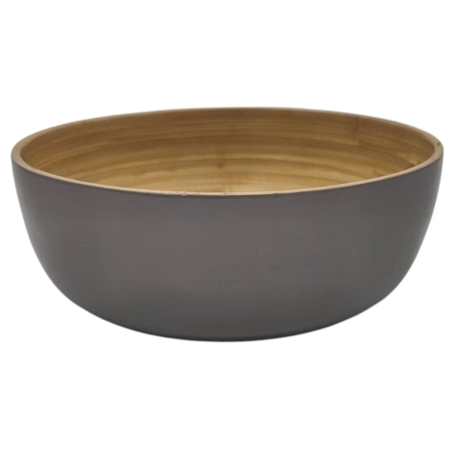 AKDC Modern Bamboo Round Serving Bowl-15cmX6cm-CadetBlue&Bamboo