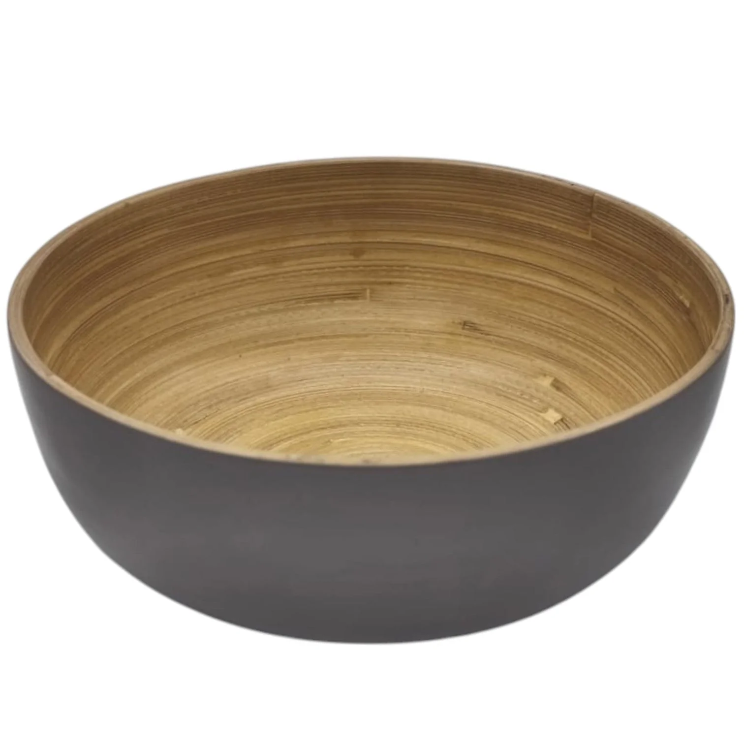 AKDC Modern Bamboo Round Serving Bowl-15cmX6cm-CadetBlue&Bamboo - Image 2