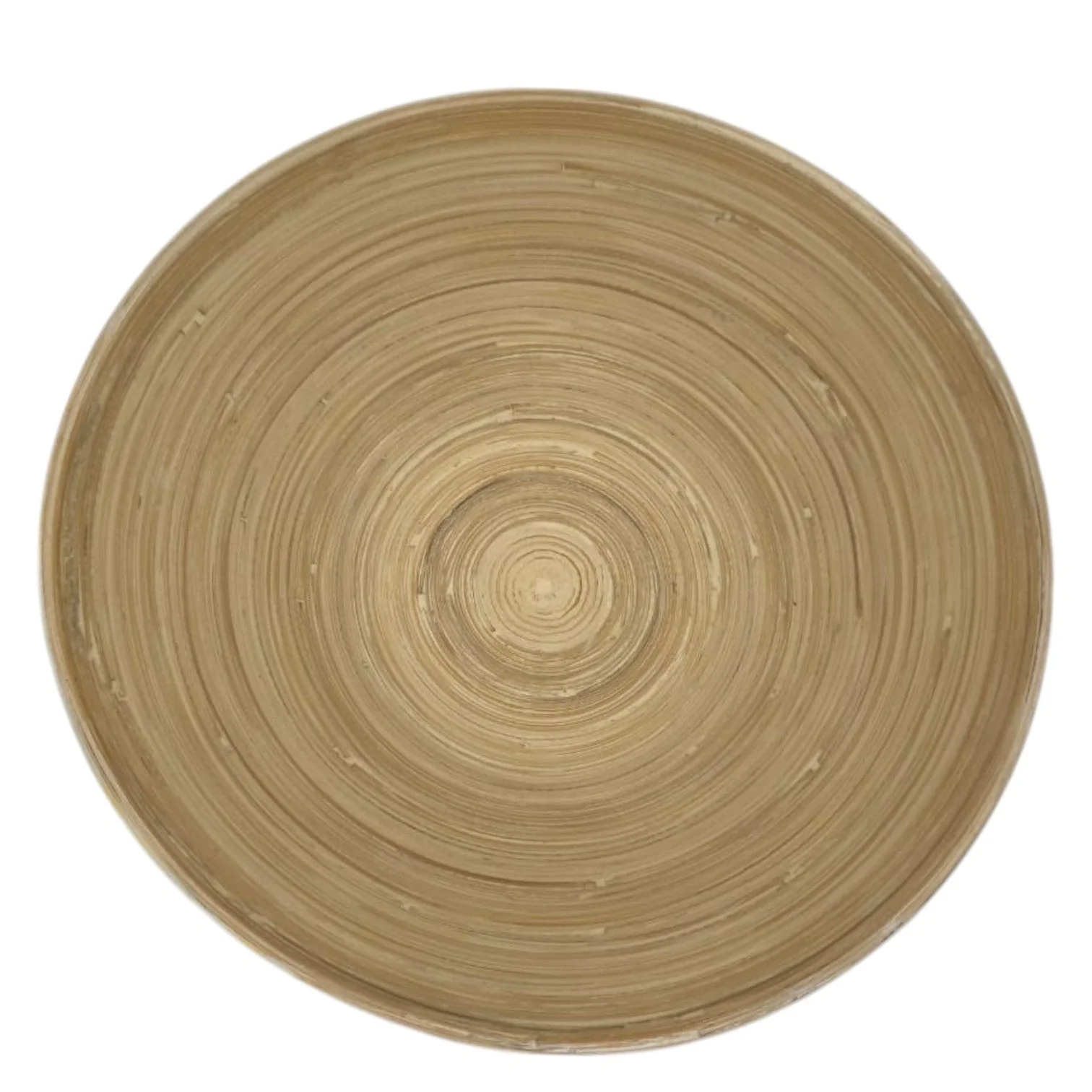 AKDC Modern Bamboo Round Serving Bowl-30cmX10cm-Blue&Bamboo - Image 3