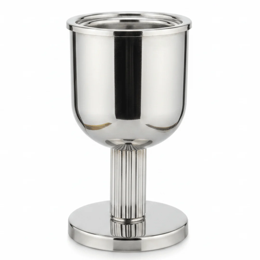 Silver Stainless Steel Incense Burner – Decorative Home Fragrance Holder (18×10 cm)