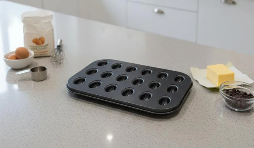 AKDC Non-Stick Muffin Tray with 18 Cups – Heavy-Duty Black Carbon Steel Pan for Baking Cupcakes and Muffins