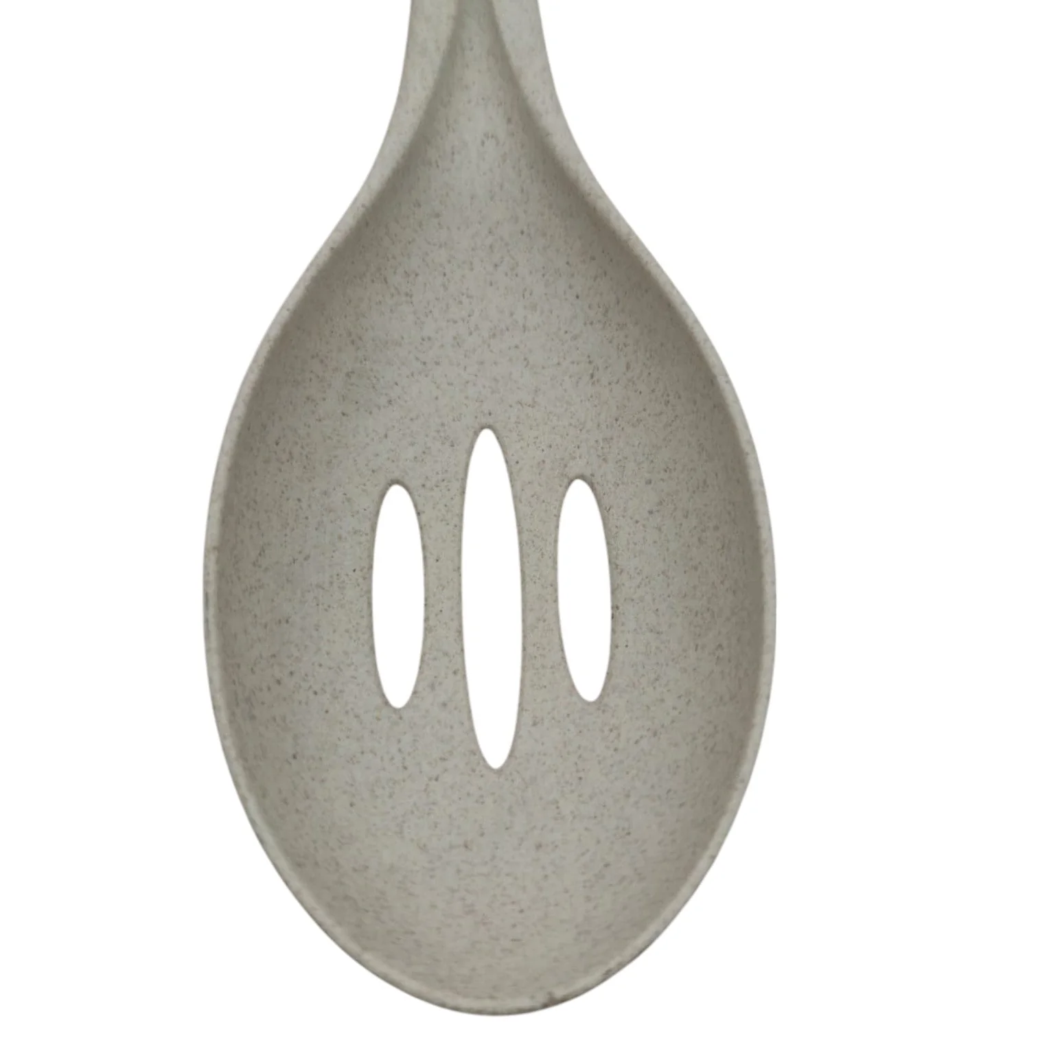 AKDC Nylon Slotted Spoon And Silicone Handle-35cmX6cm-White&Grey - Image 2