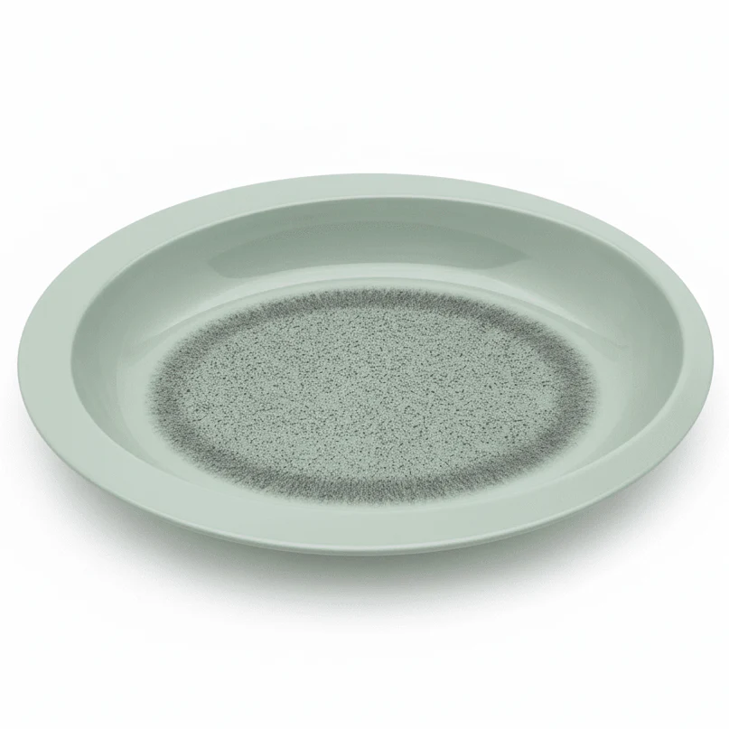 AKDC Oval Green Black Crackle Pattern Melamine Serving Platter Large Food Serving Tray for Parties and Gatherings – 30 × 23 cm