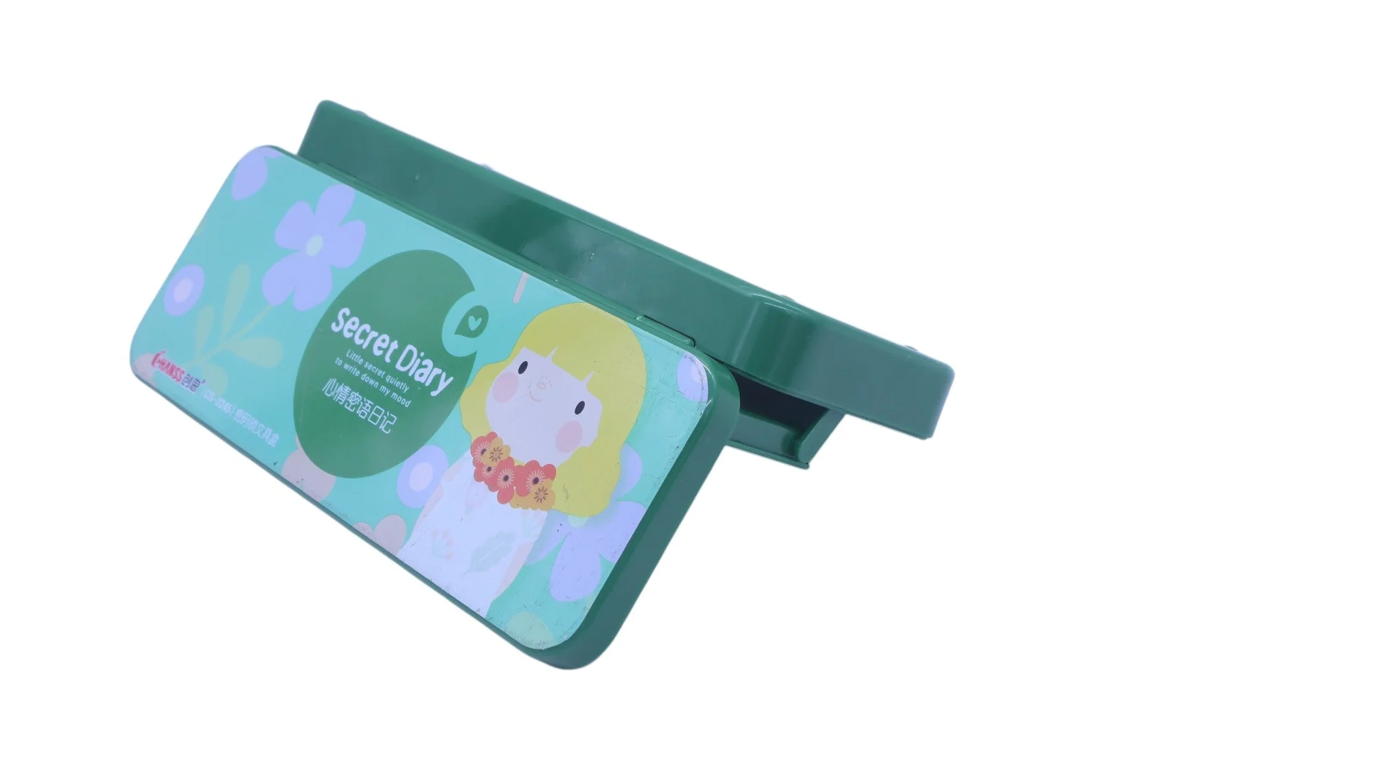 AKDC Pencil Case with Password 125 Green Metal - Image 2