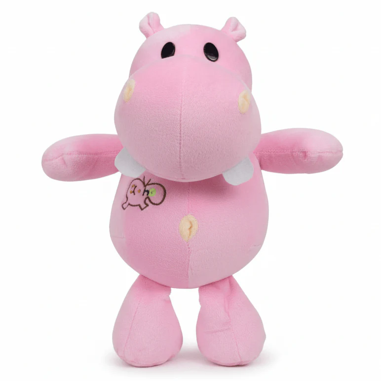 AKDC Pink Hippo Soft Plush Toy 30cm Cute Stuffed Animal Hippopotamus Doll Gift for Kids Girls