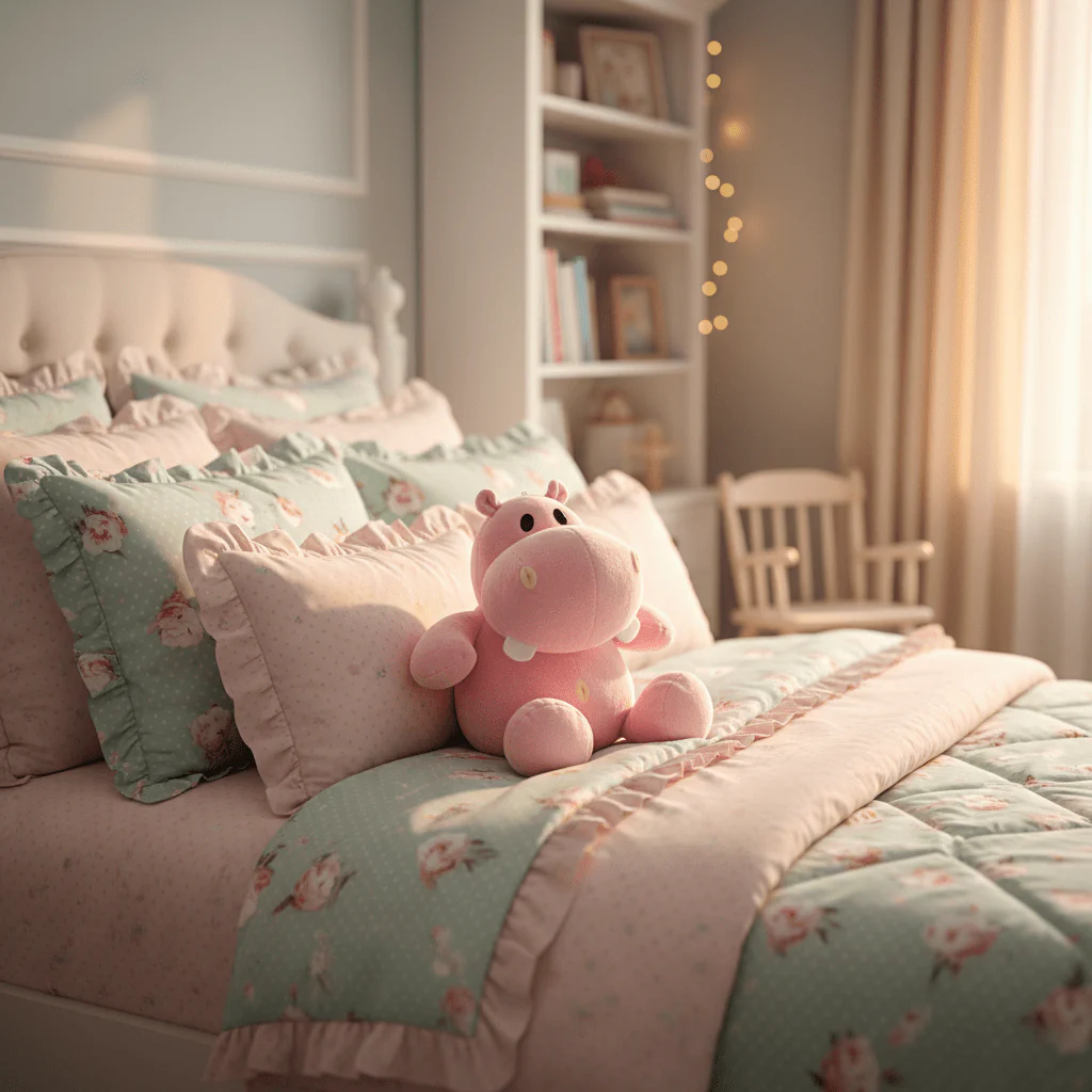 AKDC Pink Hippo Soft Plush Toy 30cm Cute Stuffed Animal Hippopotamus Doll Gift for Kids Girls - Image 2