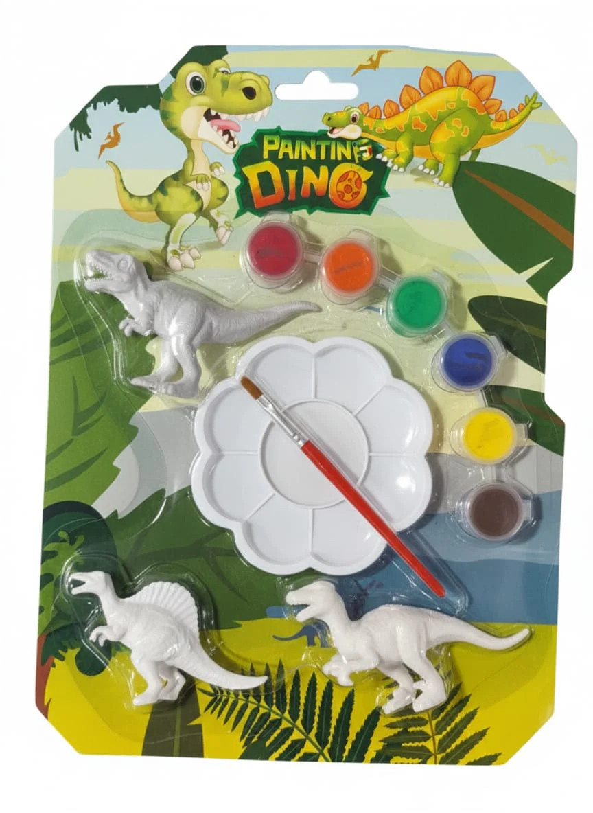 AKDC Plastic Dinosaur Painting Craft Kit – Fun DIY Art Set for Kids