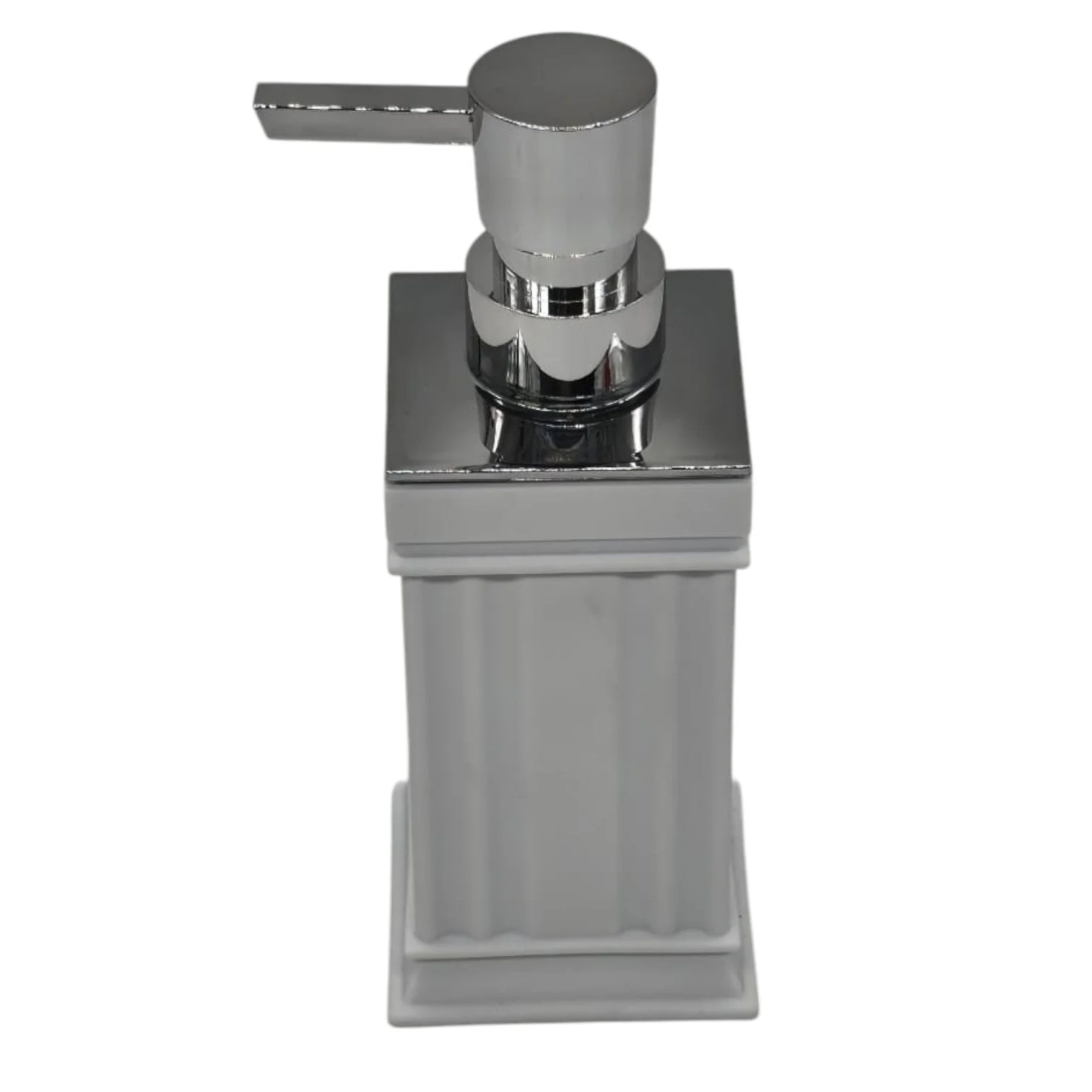 AKDC Plastic Liquid  Soap Dispenser for Bathroom & Kitchen Sink, Dish Soap Dispenser With Easy-to-Press Pump -400ML-White&Silver