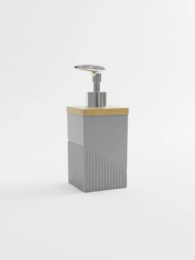 AKDC Plastic Liquid Soap Dispenser – Gray Tone Minimalist Design, Perfect for Modern Bathroom Aesthetic