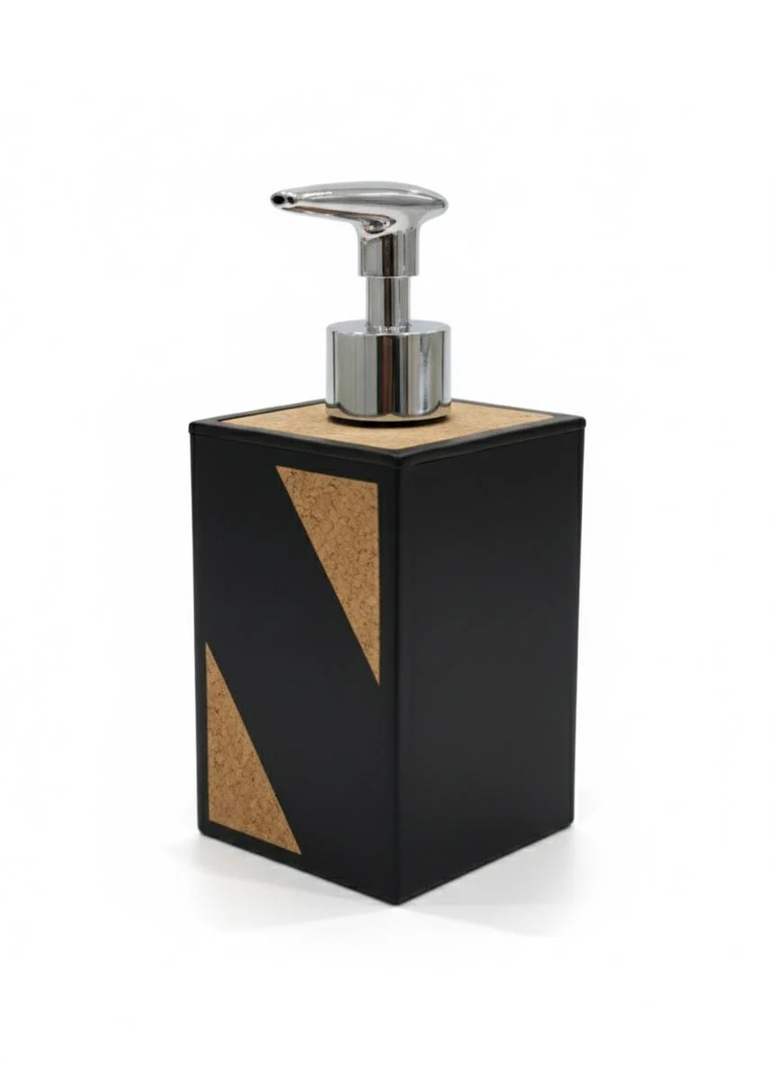 AKDC Plastic Liquid Soap Dispenser – Sleek Black Design, Modern Look for Home or Office Washrooms