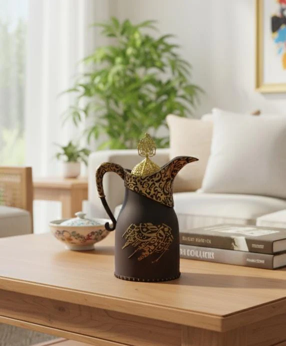 AKDC POP Decorative Incense Burner – Kettle Shape Design – Brown – 23 cm Unique Aroma Piece - Image 2