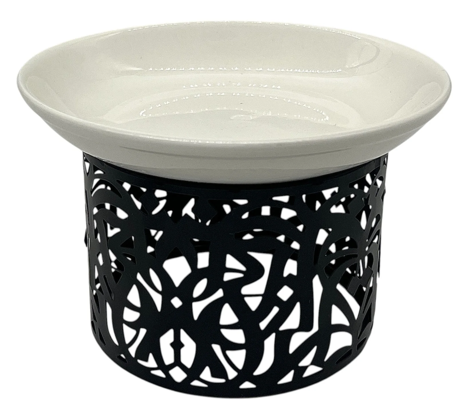 AKDC Porcelain Cake Tray with Metal Stand 15cm*15cm*10.5cm