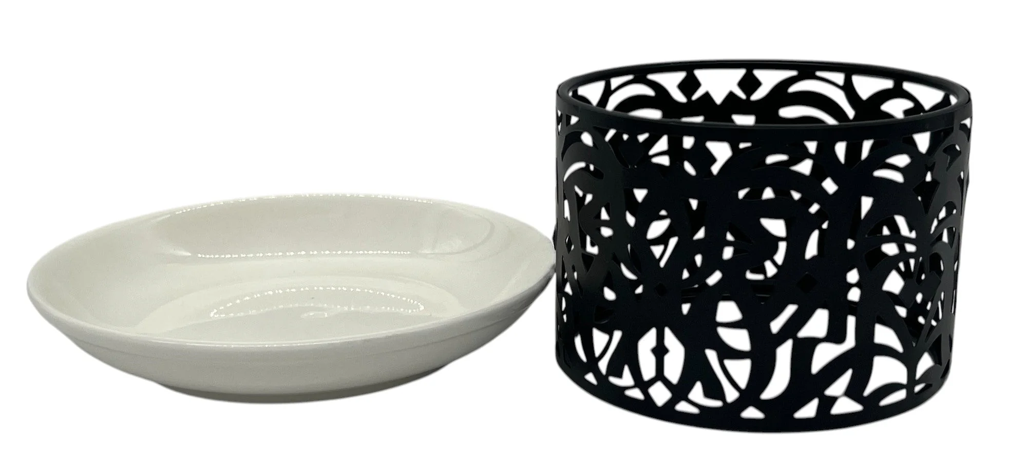 AKDC Porcelain Cake Tray with Metal Stand 15cm*15cm*10.5cm - Image 3