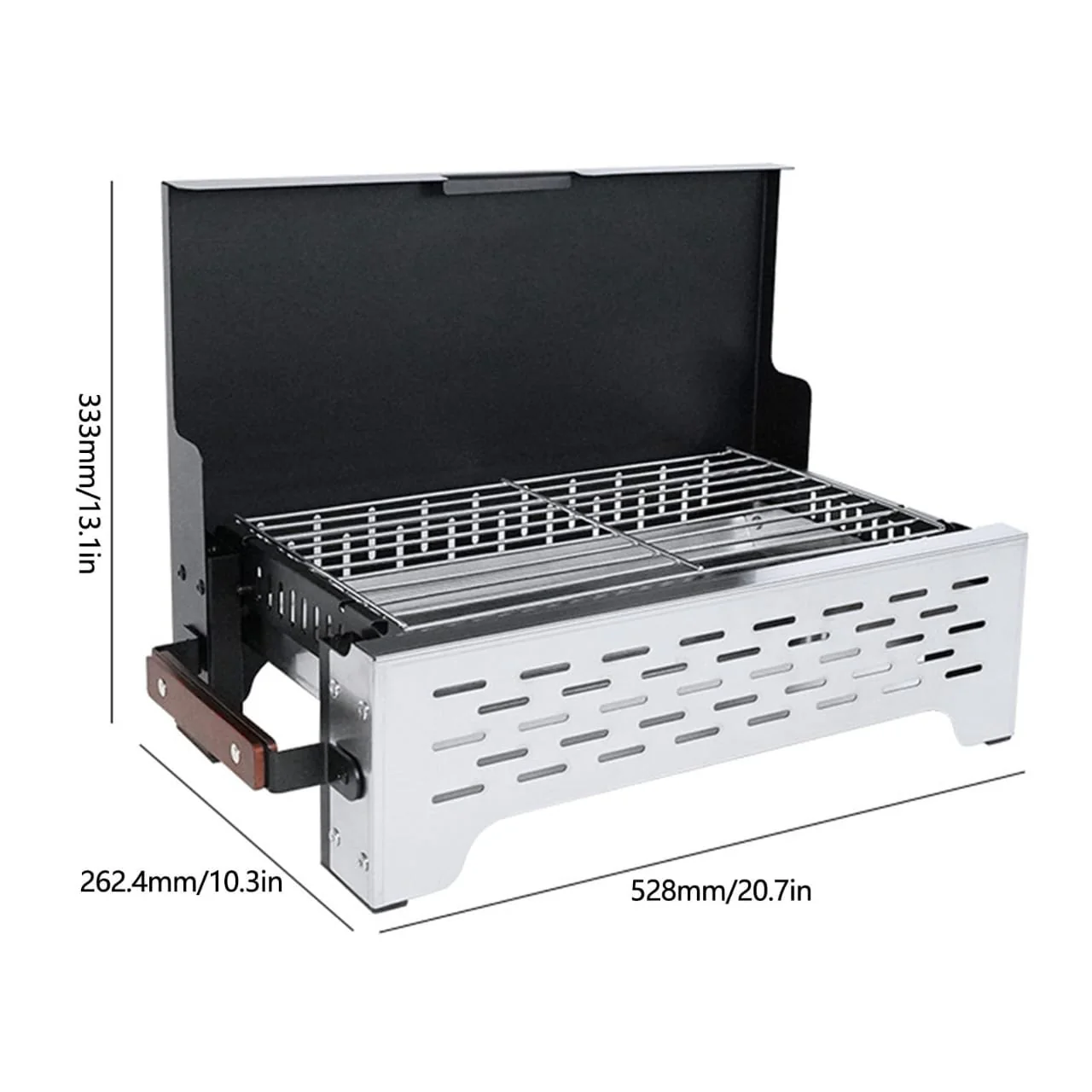 AKDC Portable BBQ Grill 50×26×13 cm – Foldable Lightweight Outdoor Barbecue Grill for Camping, Picnic & Travel - Image 2