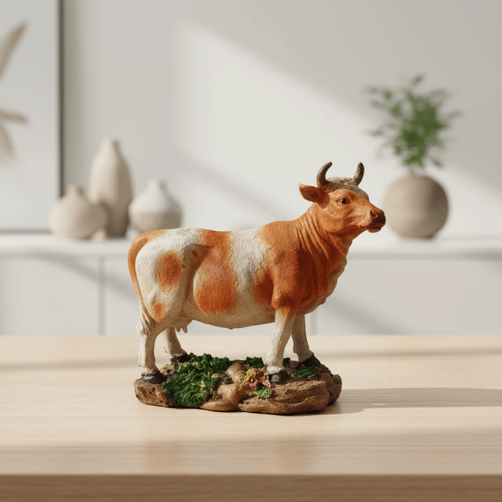 AKDC Premium Polyresin Bull Showpiece – Elegant Modern Animal Art Décor for Home, Hotel & Display Shelves, 20 × 16 cm - Image 2