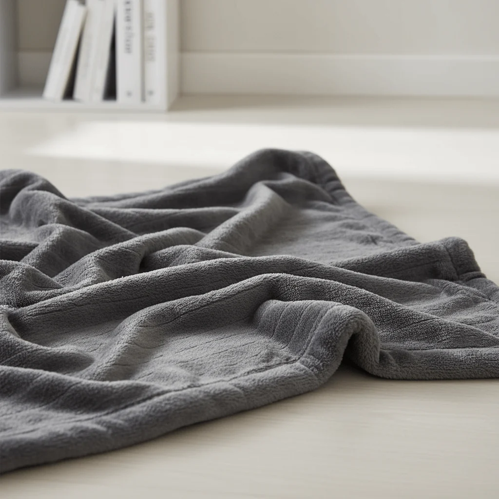 AKDC Premium Textured Pampon Fibre Blanket for Bed & Sofa – 200×230 cm, Modern Gray