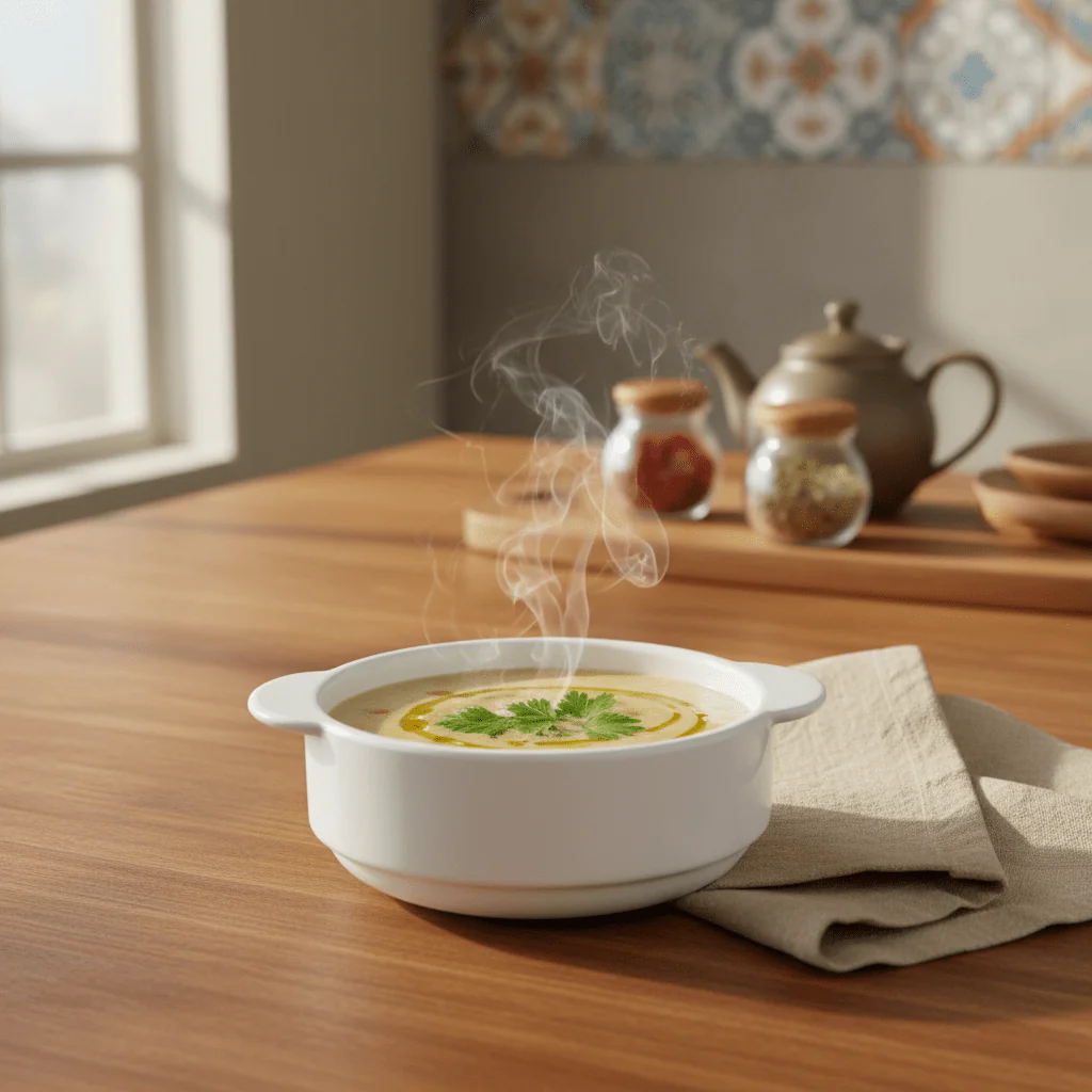 AKDC Premium White Elegant Melamine Soup Bowl with Handle 4.25 Inch Easy Grip Design - Image 2