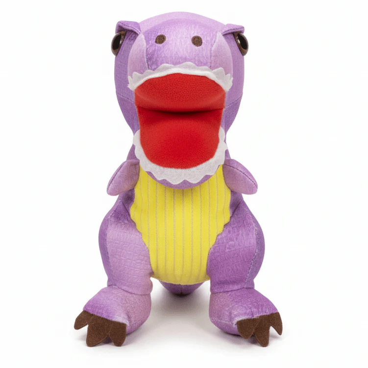 AKDC Purple Dinosaur Plush Toy 25cm Soft Stuffed Animal Cute Dino Doll Gift for Kids Boys Girls