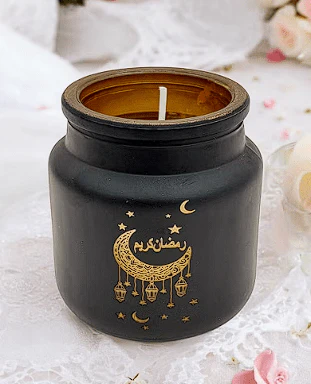 AKDCÂ Ramadan Kareem Printed Natural Soy Wax Scented Jar Candle 7x7cm - Image 3