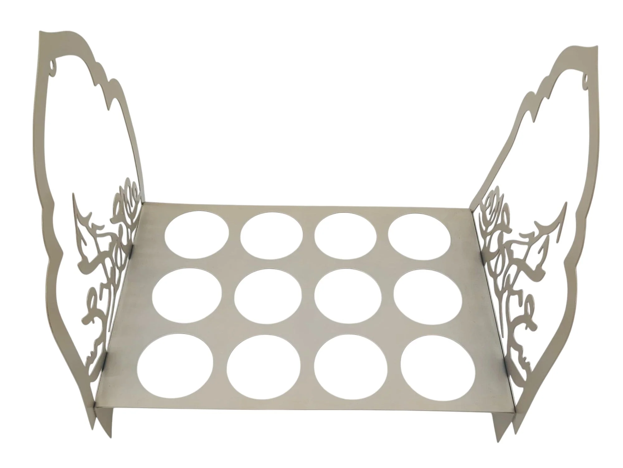 AKDC Rectangular Metal Cawa Cup Holder (12 Cup Holding) 30cm*20cm, Beige - Image 4