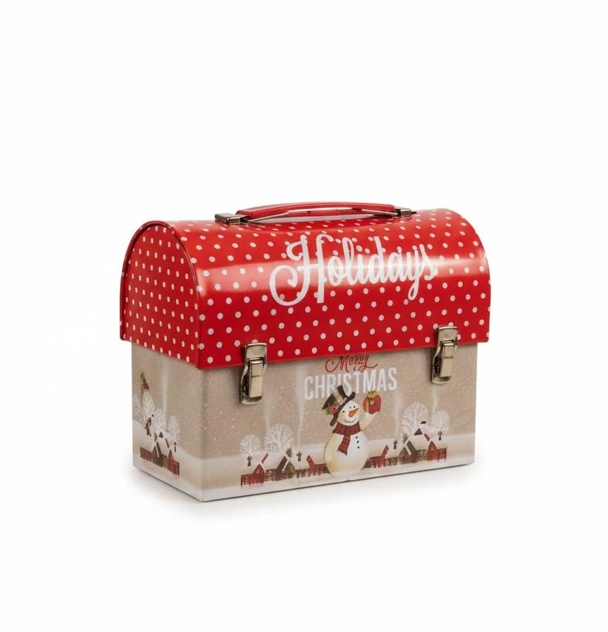 AKDC Red Metal Coin Box 15×15 cm – Christmas Money Box or Gift Storage - Image 3