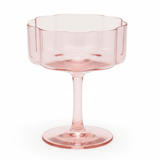 AKDC Reddish Coloured Cocktail Glass – 254 ml Elegant Party Drinkware Glass for Cocktails, Mocktails & Serving
