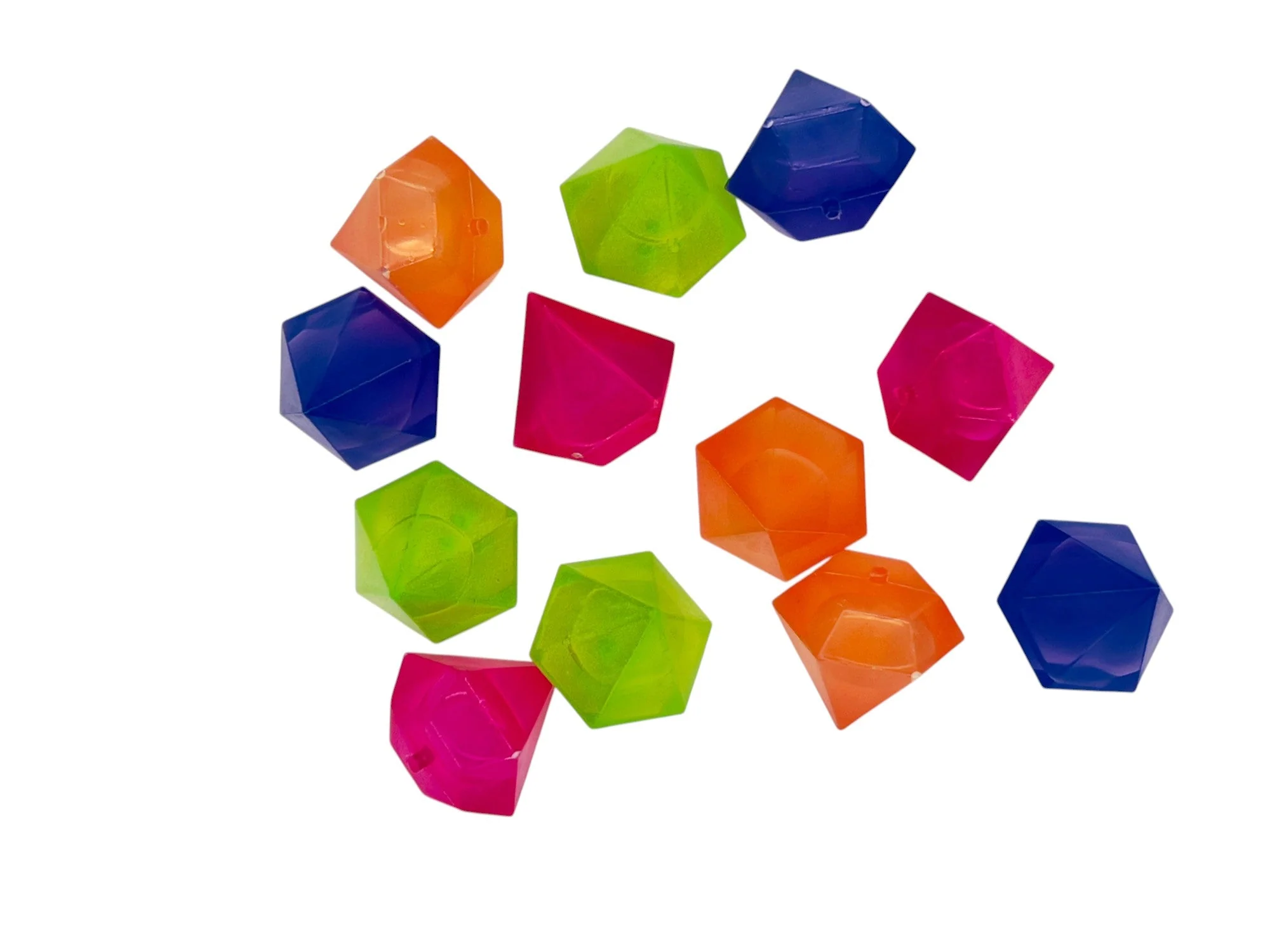 AKDC Reusable Ice Cubes 12pcs, Diamond Design Multicolour - Image 2