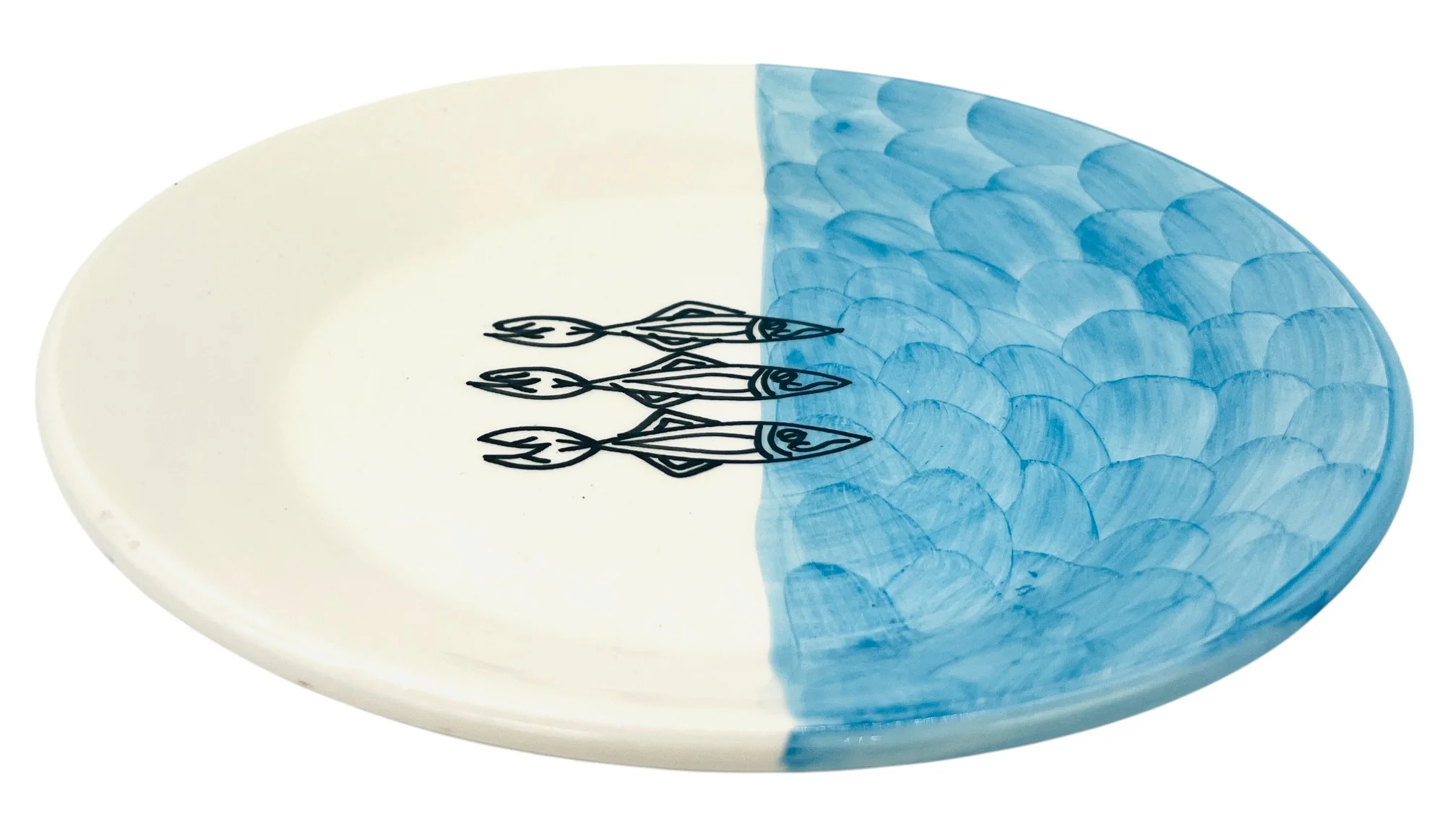 AKDC Round Ceramic Plate 20.5cm*3cm, Sardine Blue - Image 2