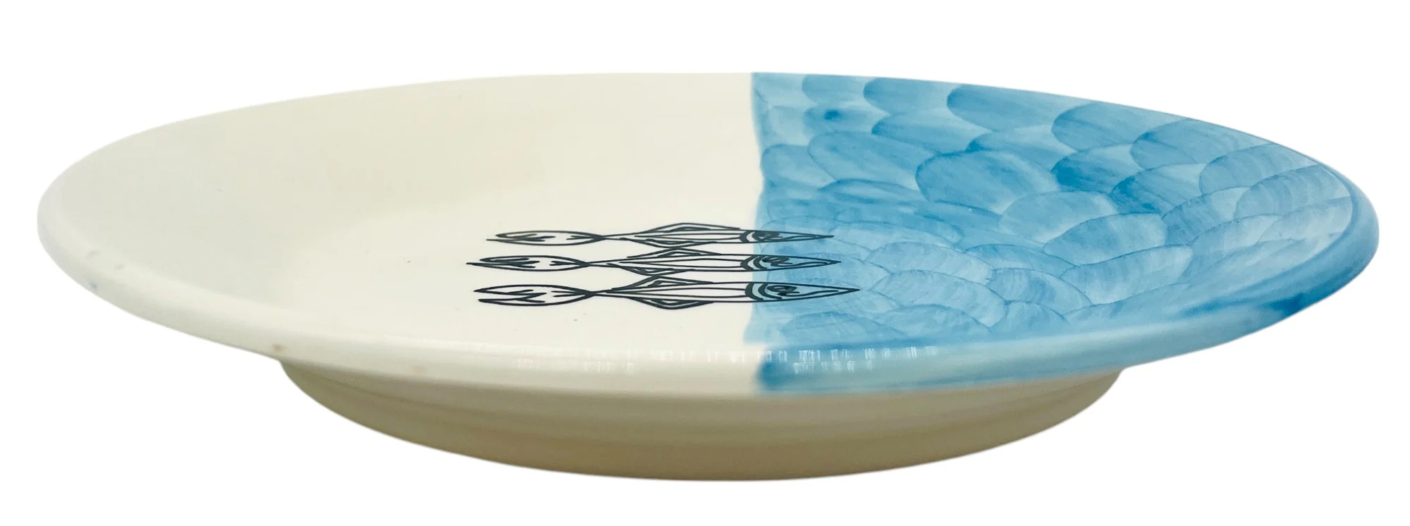 AKDC Round Ceramic Plate 20.5cm*3cm, Sardine Blue - Image 3