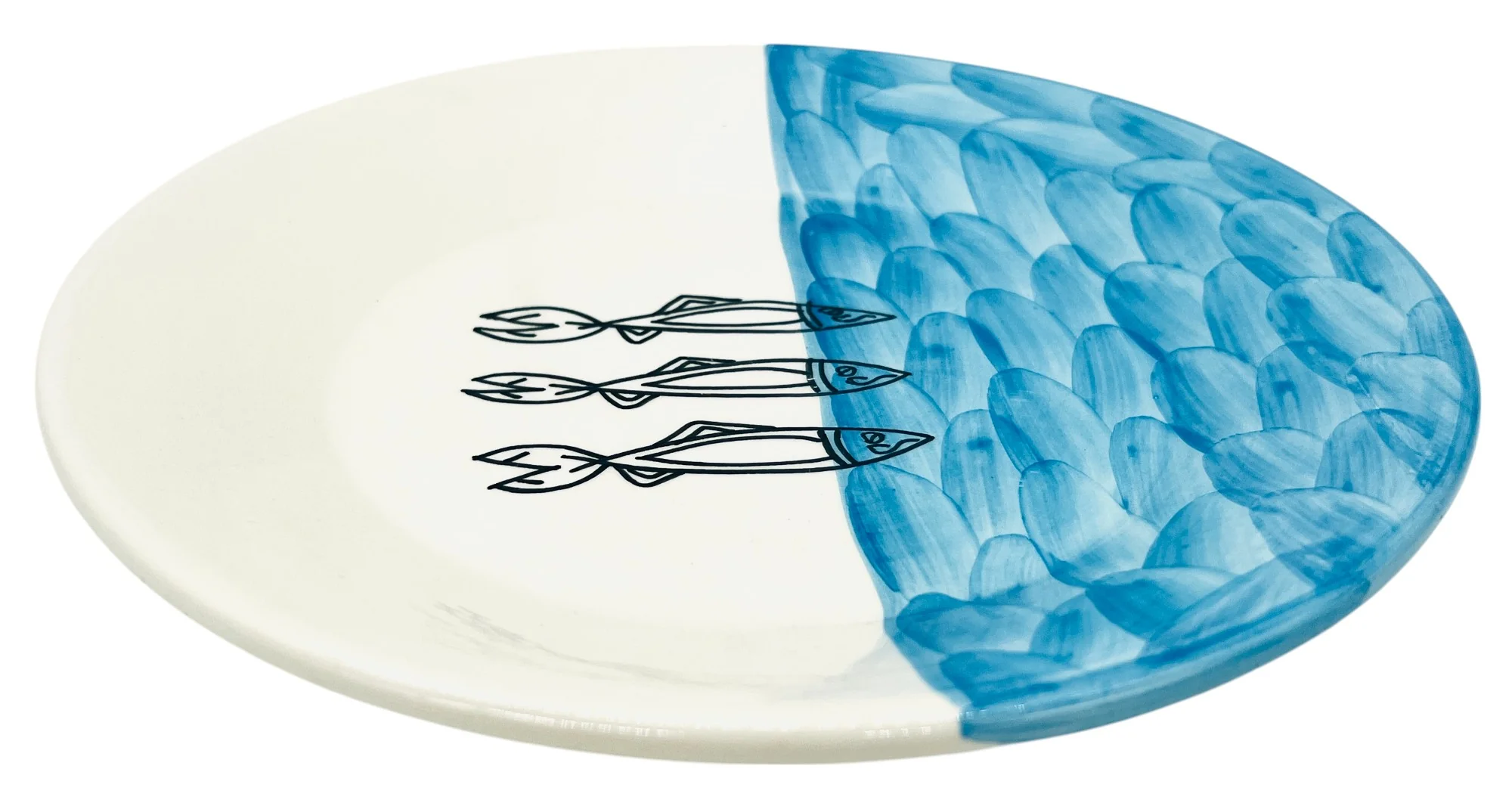 AKDC Round Ceramic Plate 28cm*3.5cm, Sardine Blue - Image 2