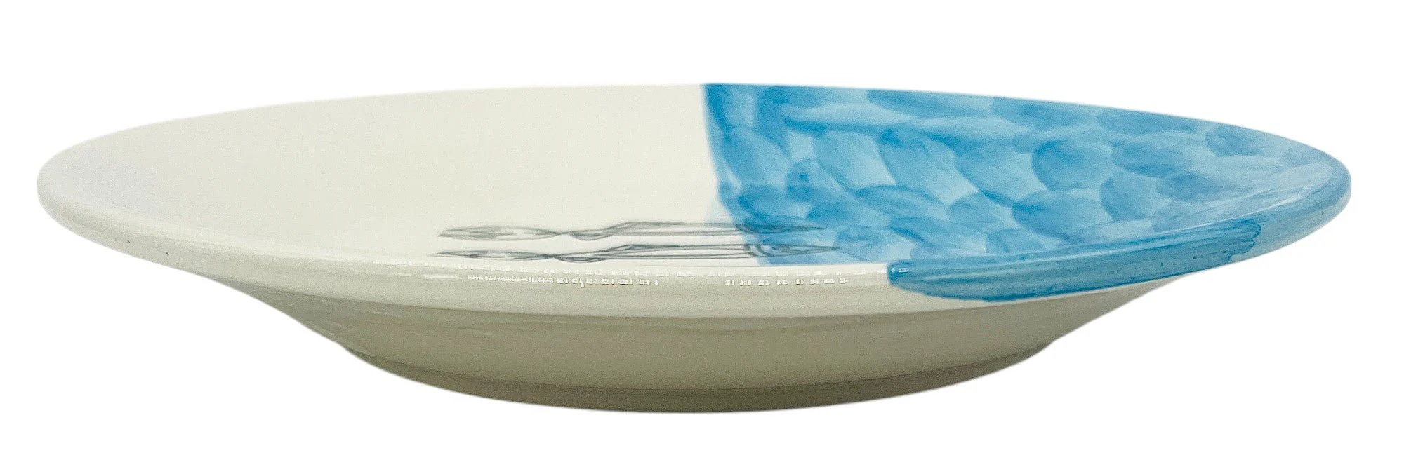 AKDC Round Ceramic Plate 28cm*3.5cm, Sardine Blue - Image 3
