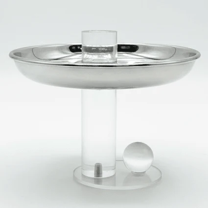 AKDC Round Elegant Metal Footed Serving Tray – Premium Decorative Tray for Desserts Cakes & Table Styling – 25x15 cm