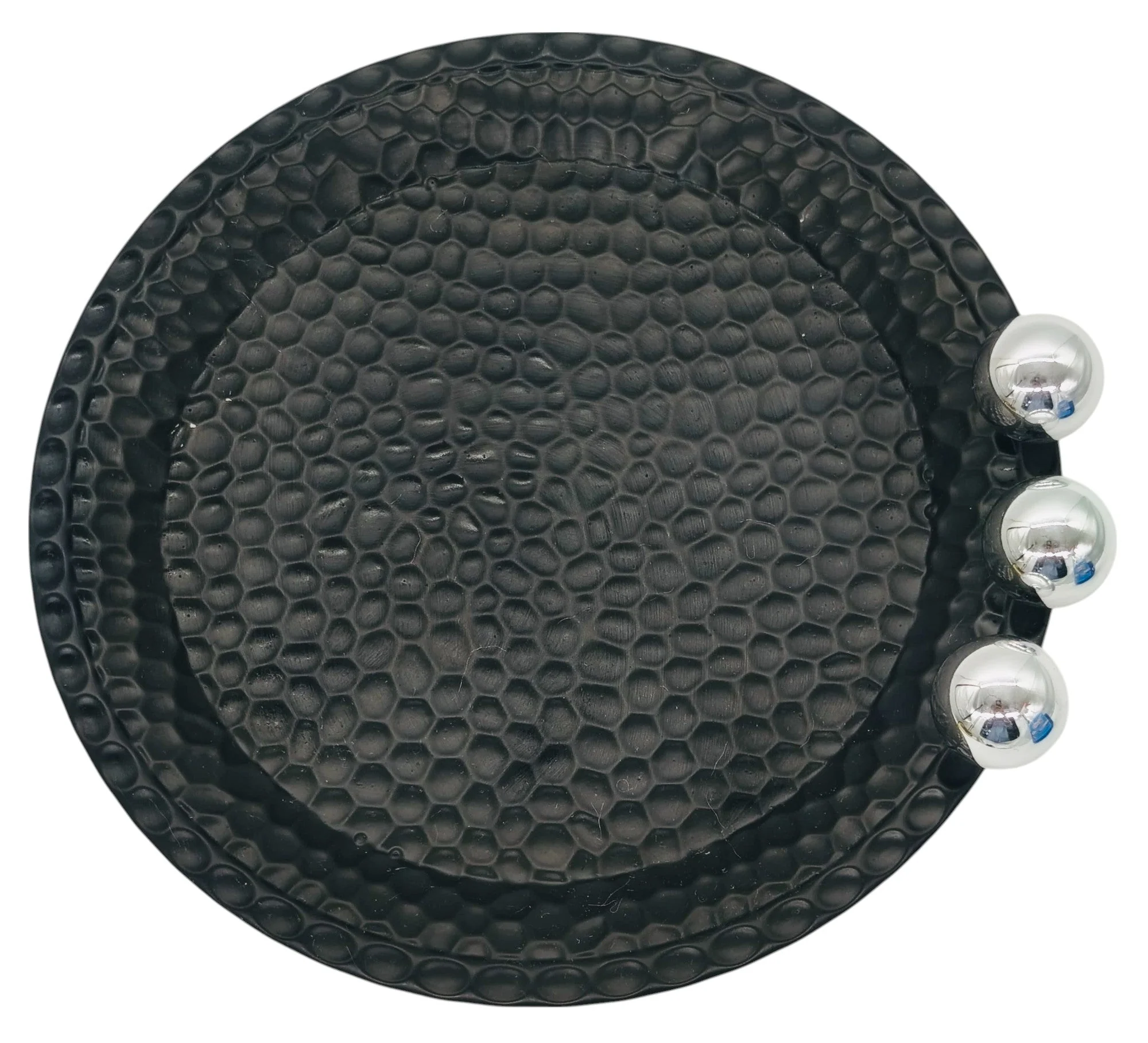 AKDC Round Metal Candy Plate 25cm*4cm, Black - Image 4